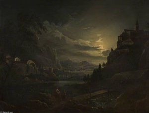 Classical Landscape By Moonlight