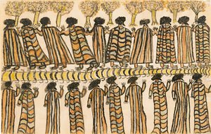 Figures In Possum Skin Cloaks — William Barak