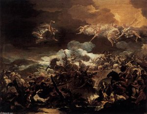 The Defeat Of Sisera — Luca Giordano, Baroque Painting