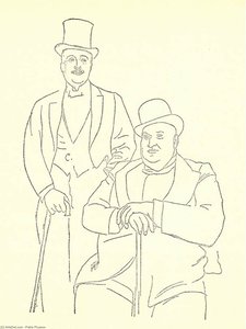 Portrait Of Diaghilev And Seligsberg — Pablo Picasso