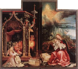 Concert Of Angels And Nativity — Matthias Grünewald