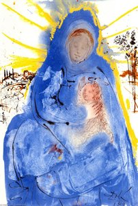 Maria Conferens In Corde Suo (matthew 1:23) — Salvador Dalí