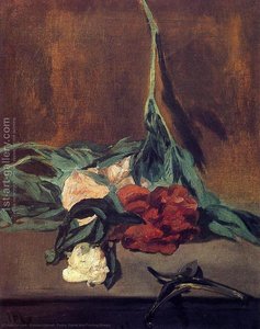 Peony Stems And Pruning Shears — Édouard Manet