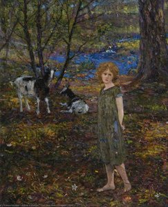 Girl And Goats, August 1900 — David Waterson