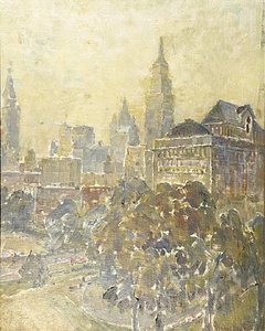 Gramercy Park, New York City — George Benjamin Luks