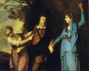Garrick Between Tragedy And Comedy — Sir Joshua Reynolds, Rococo Portraiture