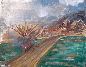 Tank Attack On An Italian Village — Francis Dodd