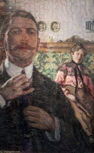 Self-portrait, Adjusting The Tie