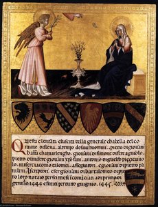 The Annunciation — Giovanni Di Paolo, Late Gothic-renaissance