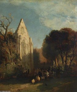 Roche Abbey, Yorkshire — John Sell Cotman