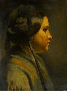 Study Of The Head Of A Young Woman In Profile — Matthijs Maris