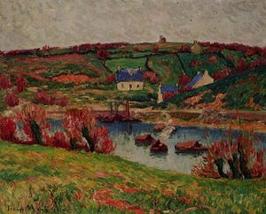 The River At Douaelan-sur-mer — Henri Moret