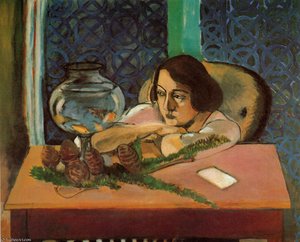 Femme Et Poissons Rouges Huile Sur Toile Chicago, The Art Institute — Henri Matisse, Fauvism