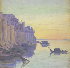 'ramnuggar. Palace Of The Maharajah Of Benares. India. October 1878' — Marianne North