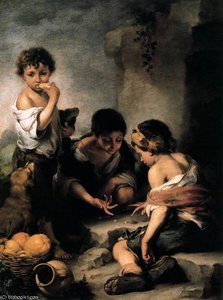 Young Boys Playing Dice — Bartolomé Esteban Murillo