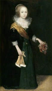 Portrait Of A Young Girl — Daniel I Mijtens, Dutch Golden Age