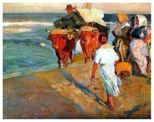 Sacando La Barca — Joaquín Sorolla Y Bastida, Impressionist Light