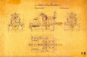 Drawings of the Microtome Order No 30, Microtome, Drawing No 12
