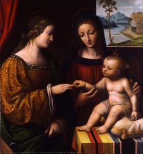The Mystical Marriage Of Saint Catherine — Bernardino Luini, Renaissance