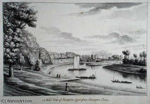 A West View of Hampton Court Ferry and Hampton
