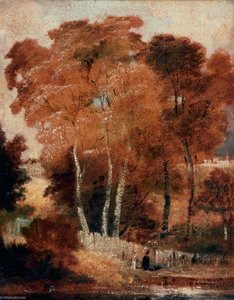 Landscape With Birches And A Pond — Joseph Clover