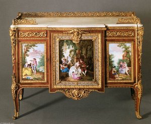 Commode With Five Porcelain Plaques — Martin Carlin