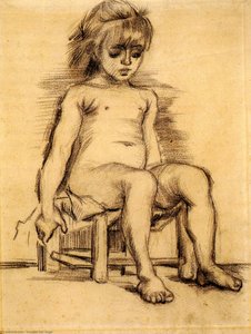 Seated Girl Seen From The Front — Vincent Willem Van Gogh, Post-impressionism