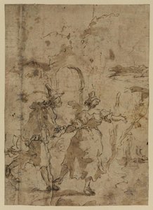 Peasants (dancing (recto) — Francesco Lazzaro Guardi