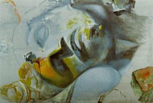 Rock Figure After The Head Of Christ In The 'pieta' Of Palestrina By Michelangelo, 1982 — Salvador Dalí