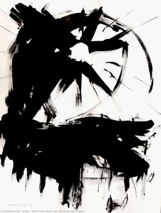 Black land, black sky (Drawing with fingers)