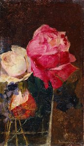 Roses in a field
