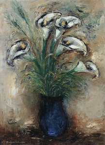 Bouquet Of Calla Lilies, (1937) — Reuven Rubin