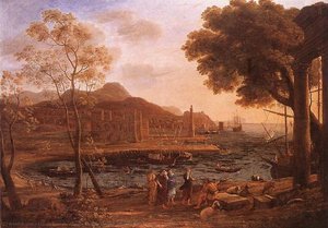 Harbour Scene With Grieving Heliades — Claude Lorrain (claude Gellée), Baroque