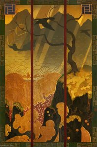 Panels from Crawford’s Tearoom in Hanover Street, Edinburgh