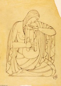 (seated Female With Lyre) — Paul Manship, Art Deco