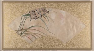 Flowers (pink And White) And Leaves, Clappers — Shibata Zeshin