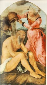 Job And His Wife,1504, Stadelsches Kunstinstitut, Fran — Albrecht Dürer, Northern Renaissance