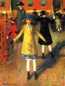 Children Roller Skating — William James Glackens, Ashcan School