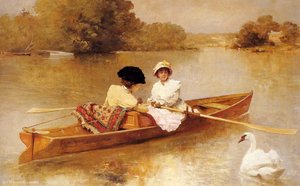 Heilbut Ferdinand Boating On The Scene — Ferdinand Heilbuth