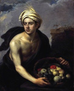 A Young Man With A Basket Of Fruit (personification Of Summer) — Bartolomé Esteban Murillo