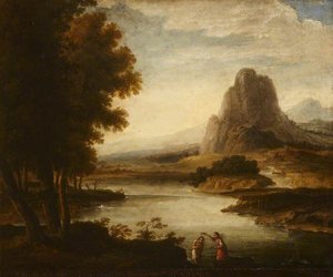 Landscape With The Baptism Of Christ — Herman Van Swanevelt