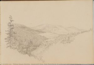 Kauterskill Clove (from Sketchbook Of Landscape And Animal Subjects) — Thomas Hewes Hinckley