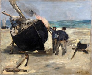 Tarring The Boat — Édouard Manet, Impressionism