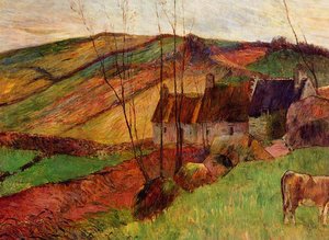 Cottages On Mount Sainte Marguerite — Eugène Henri Paul Gauguin, Post-impressionism