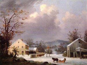 Jones Inn, Winter — George Henry Durrie