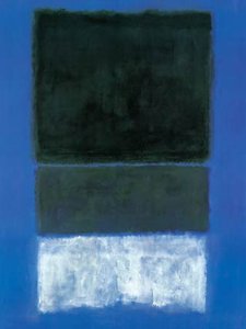 White And Greens In Blue — Mark Rothko