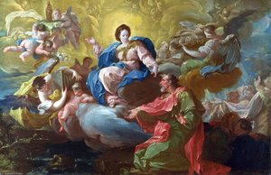 Saint James being visited by the Virgin