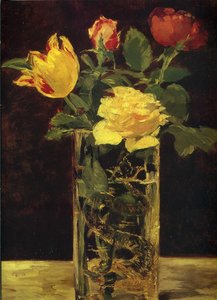 Rose And Tulip — Édouard Manet
