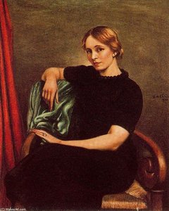 Portrait Of Isa In A Black Dress — Giorgio De Chirico