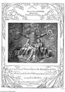 Job And His Daughters 2 — William Blake, Romanticism